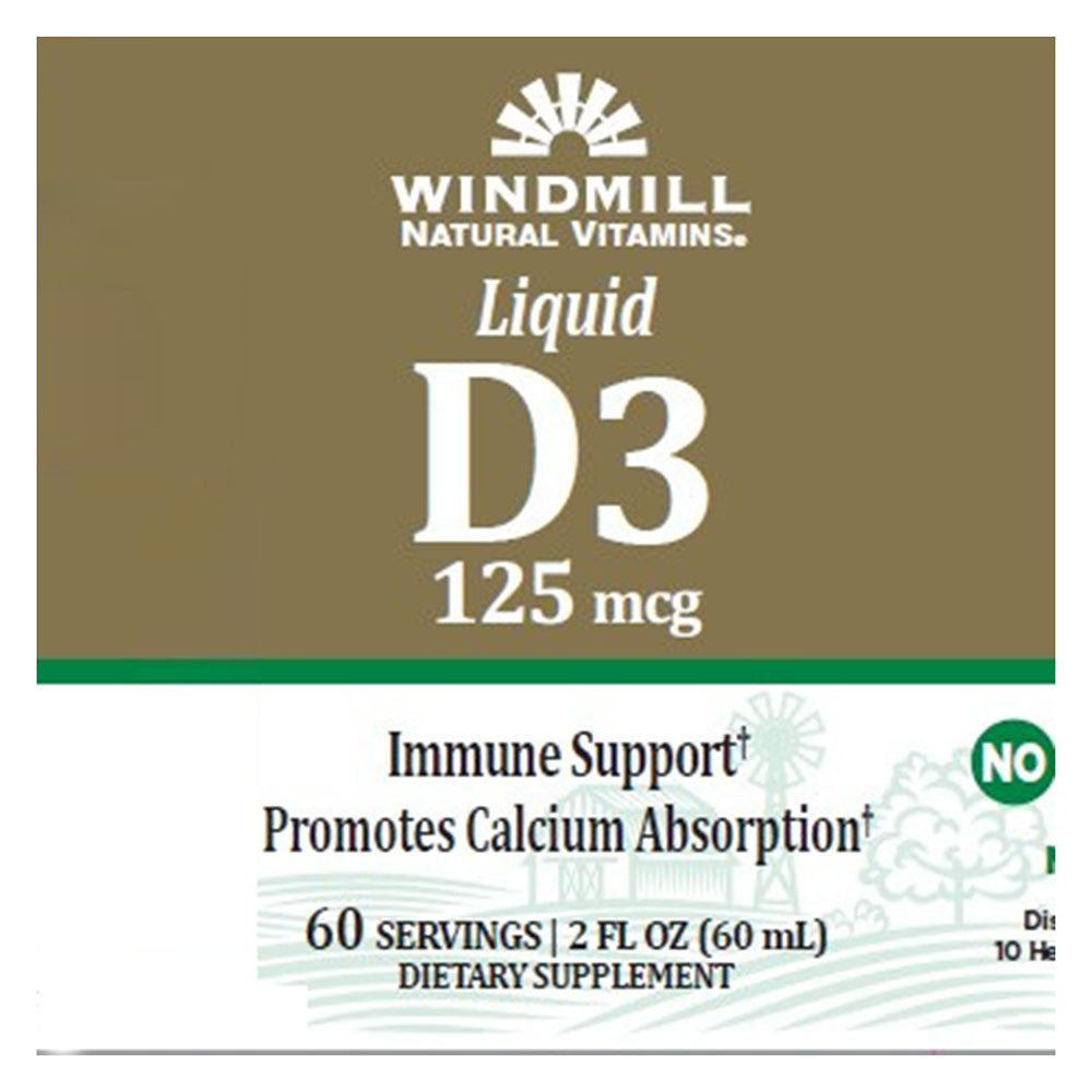 Windmill Vitamin D3 125 Mcg (5000 Iu) Liquid, 2 Oz