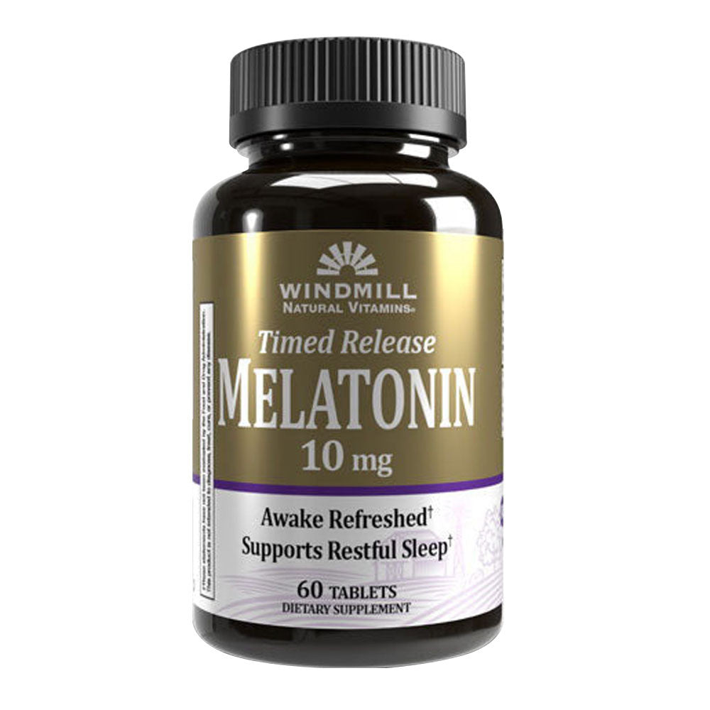 Windmill Melatonin Time Release 10 Mg Tablets, 60 Ea