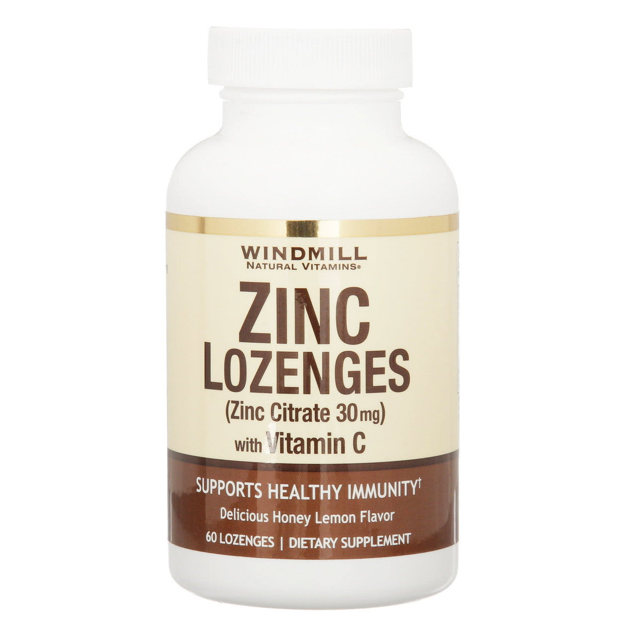 Windmill Health Natural Vitamins Zinc Lozenges with Vitamin C, 60 Ea