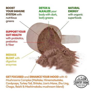 Country Farms Super Green Drink, Berry Flavor, 9.88 OZ