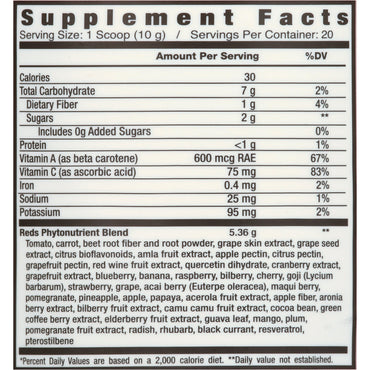 Country Farms Super Reds Energizing Polyphenol Super Food Drink Mix, Berry Flavor, 7.1 Oz