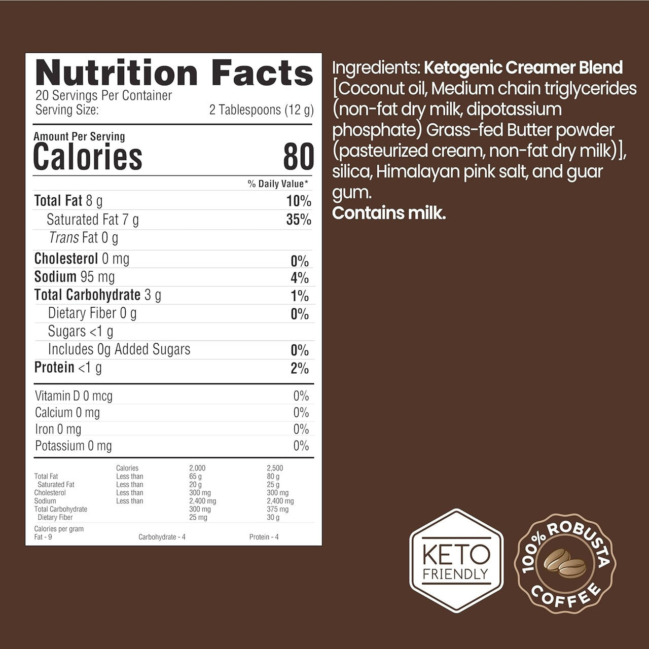 Rapid Fire Keto Creamer Caffeine Free Original Energy Booster, 8.5 Oz