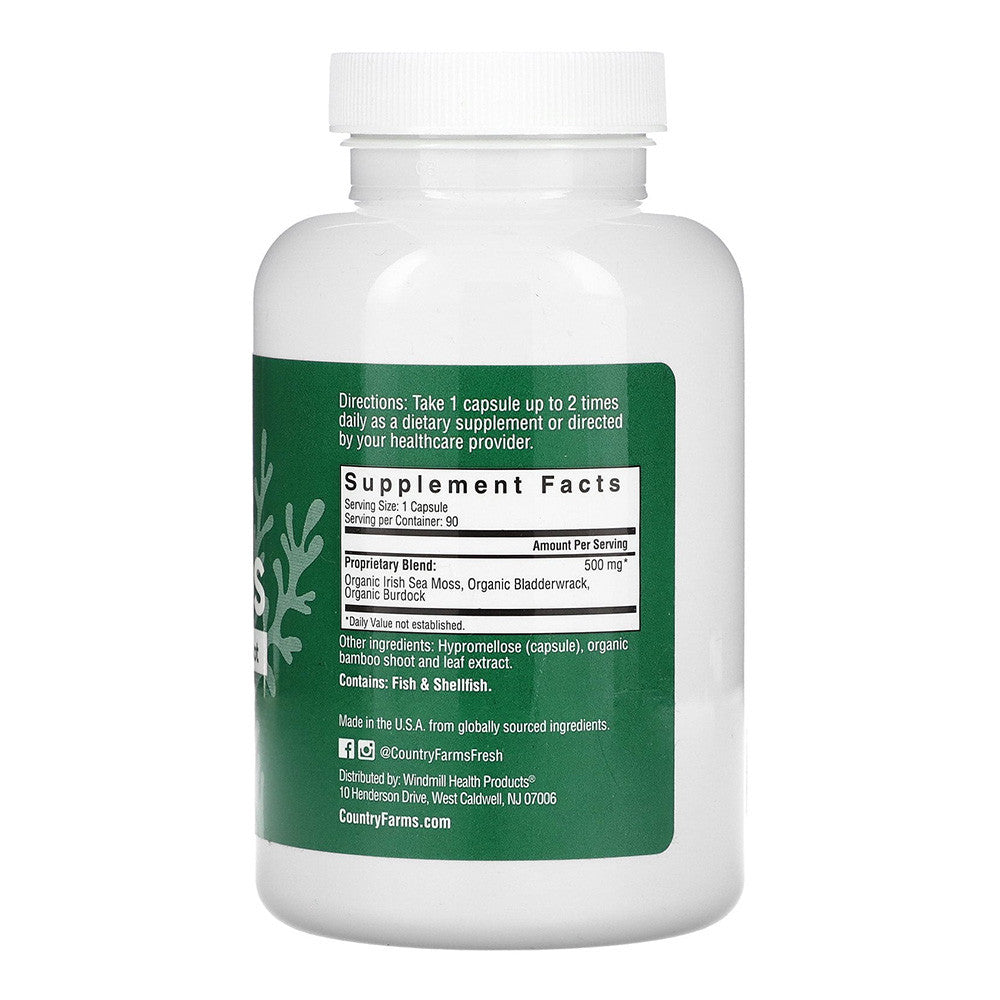 Country Farms Irish Sea Moss Capsules, 90 Ea