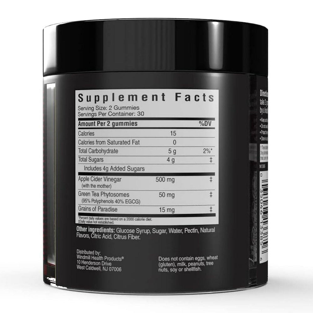 Cybergenics Burn Fat Burner Gummies Supports Weight Management, Apple Cider Vinegar, 60 Ea