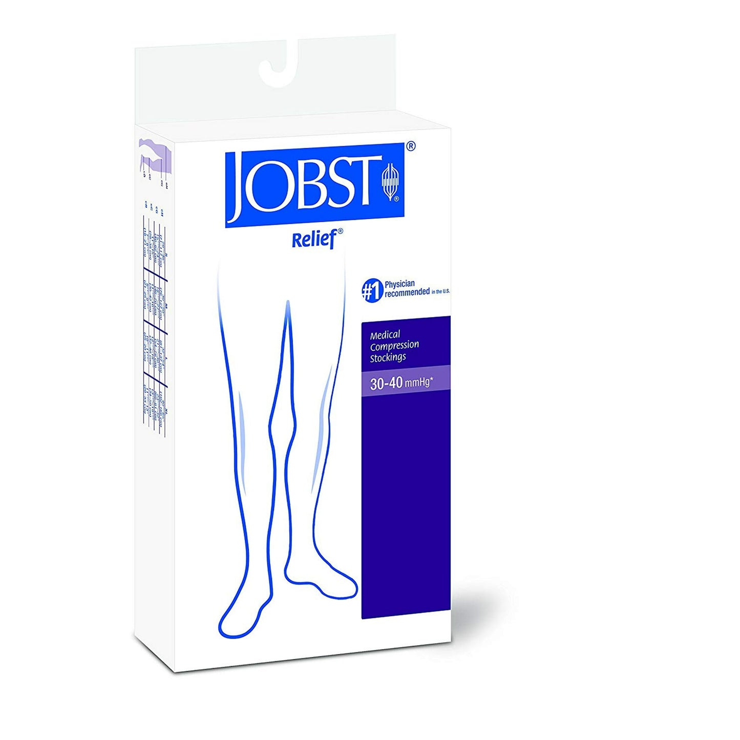 Jobst Medical Legwear Stockings Relief Compression Knee High 30-40 Mm/Hg Closed Toe Beige, Large, 1 Ea