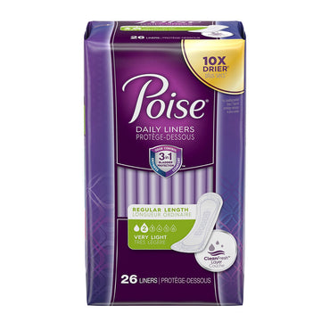 Kimberly Clark Poise Pantiliners, #19305 - 26 Ea