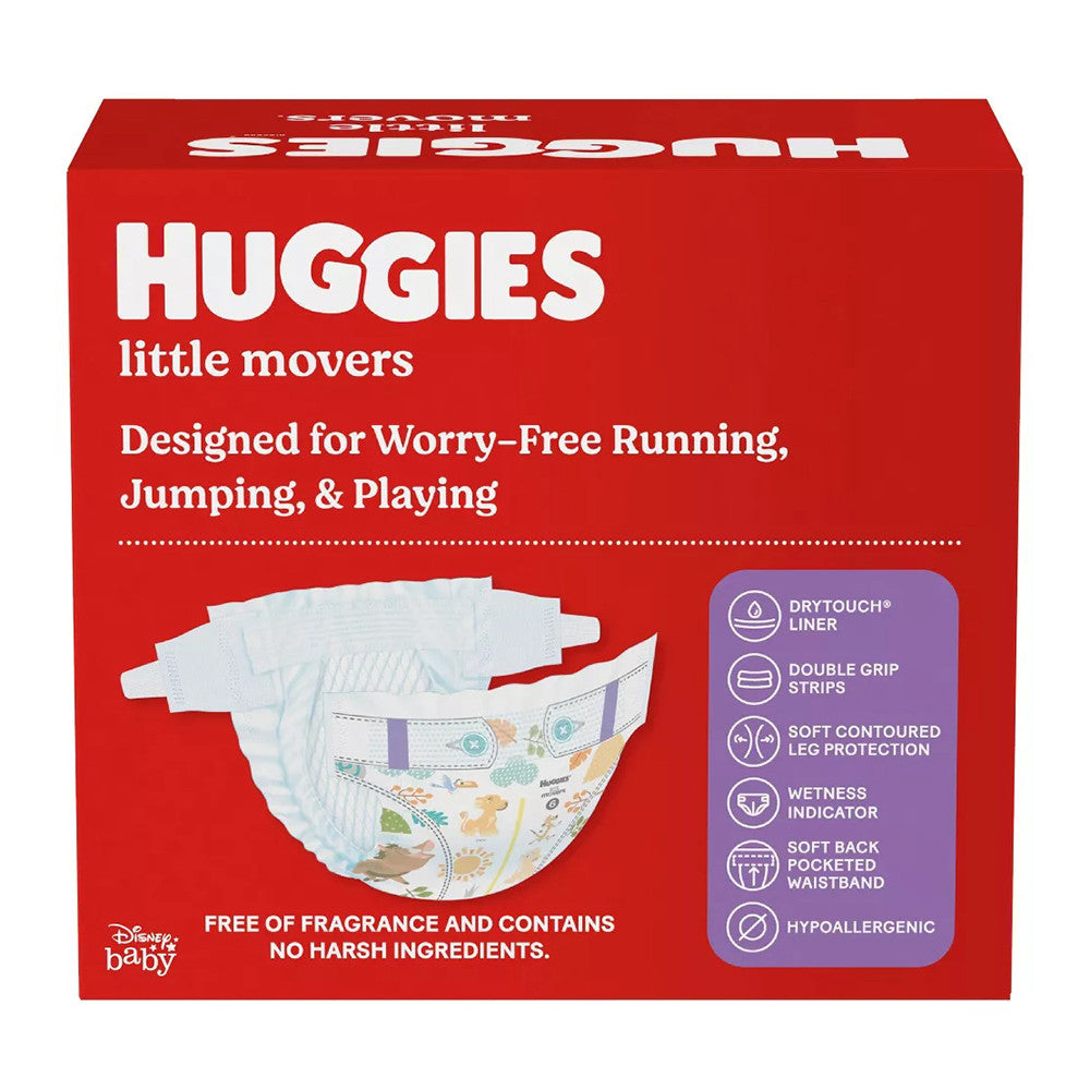 Huggies Little Movers Baby Disposable Diapers, Size 5, 19 Ea