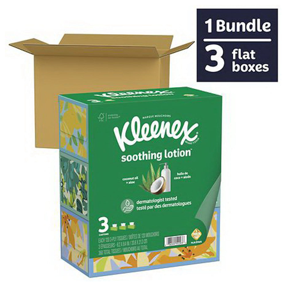 Kleenex Facial Tissues with Soothing Lotion, 360 Ea