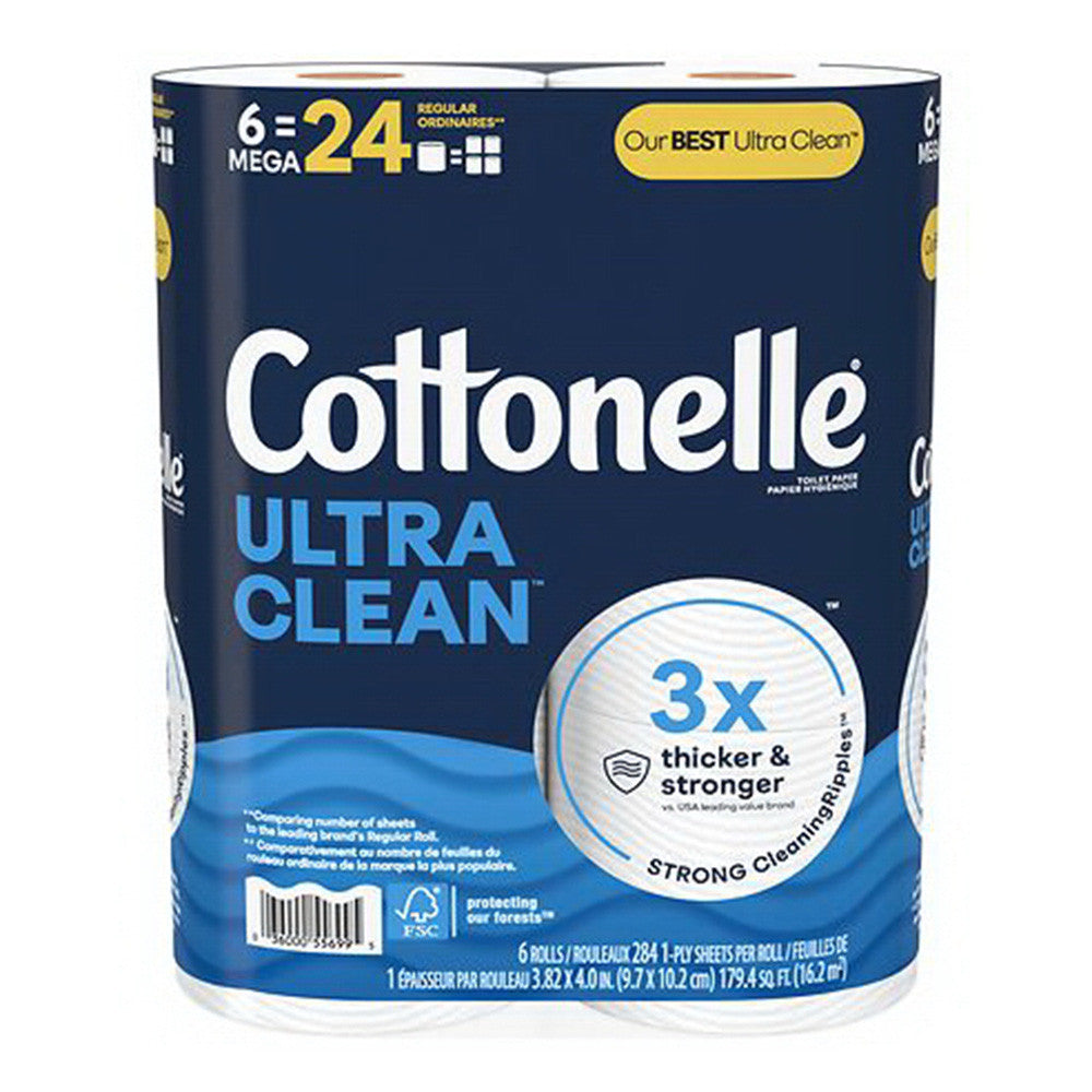 Cottonelle Ultra Comfort Care Clean Strong Toilet Paper, 6 Ea