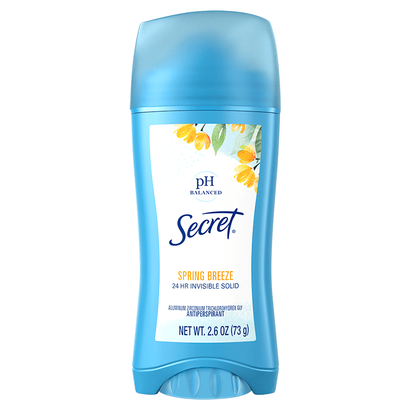 Secret Original Spring Breeze Scent Womens Invisible Solid Antiperspirant And Deodorant, 2.6 Oz