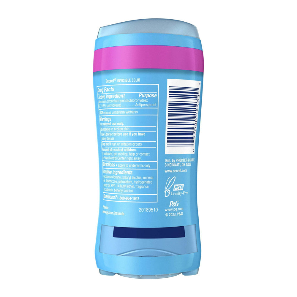 Secret Invisible Solid Powder Fresh Deodorant, Twin Pack, 5.2 Oz