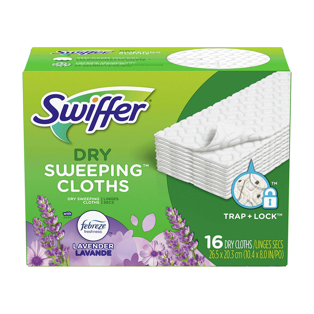 Swiffer Sweeper Dry Cloth Mop Refill, Lavender Vanillaand And Comfort Scent, 16 Ea