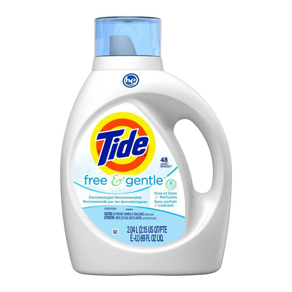 Tide Free And Gentle Liquid Laundry Detergent 48 Loads, 69 Oz