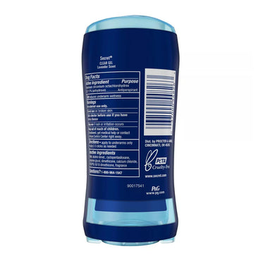 Secret Fresh Clear Gel and Deodorant for Women, Relaxing Lavender, 2 Ea, 5.2 Oz
