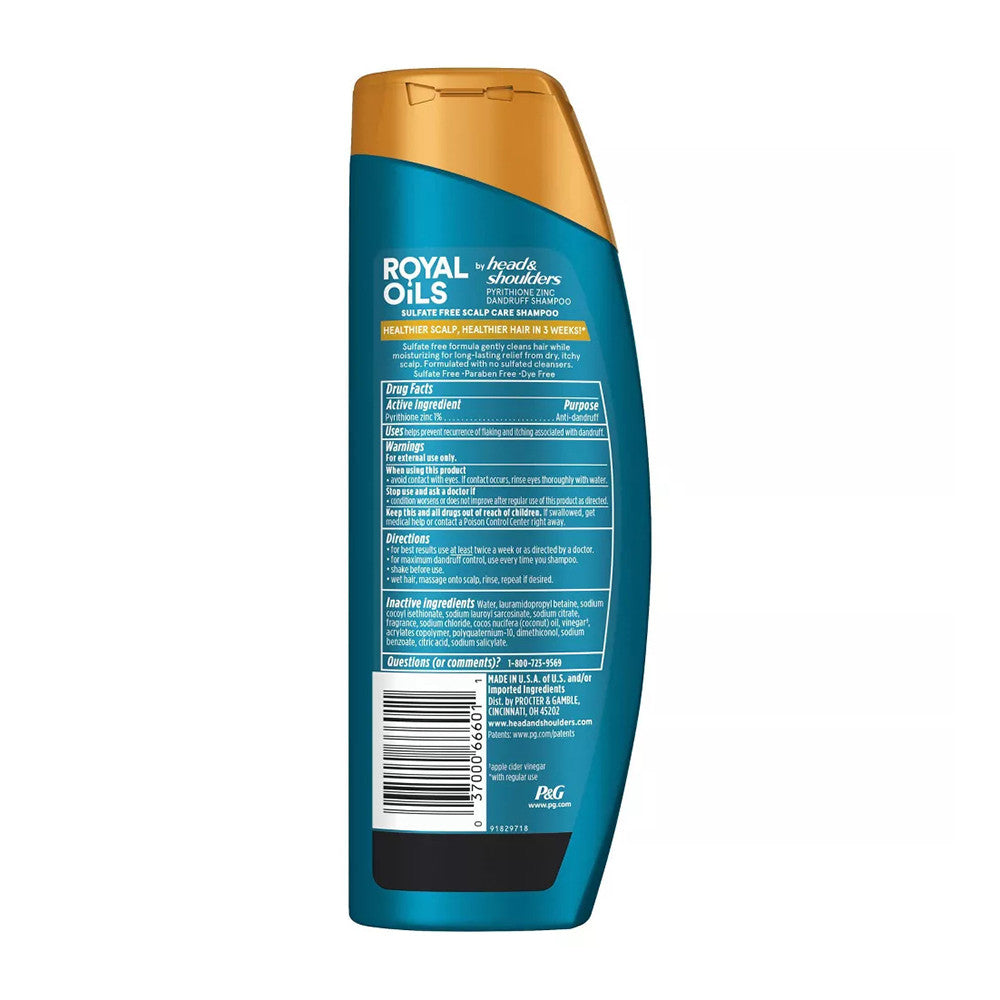 Head and Shoulders Royal Oils Anti-Dandruff Shampoo, Scalp Care, 12.8 Oz