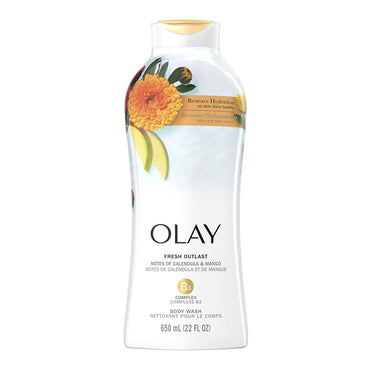 Olay Fresh Outlast Notes of Calendula & Mango Nectar Body Wash, 22 Oz