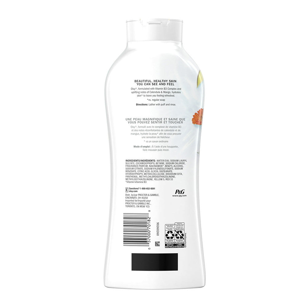 Olay Fresh Outlast Notes of Calendula & Mango Nectar Body Wash, 22 Oz