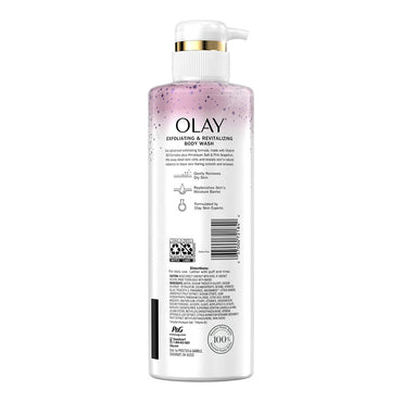 Olay Exfoliating and Revitalizing Body Wash with Himalayan Salt, Pink Grapefruit, and Vitamin B3, 17.9 Oz