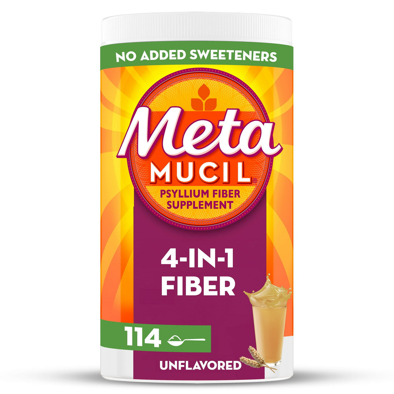 Metamucil Fiber Supplement Powder Original Smooth - 23.3 Oz, 114 Doses