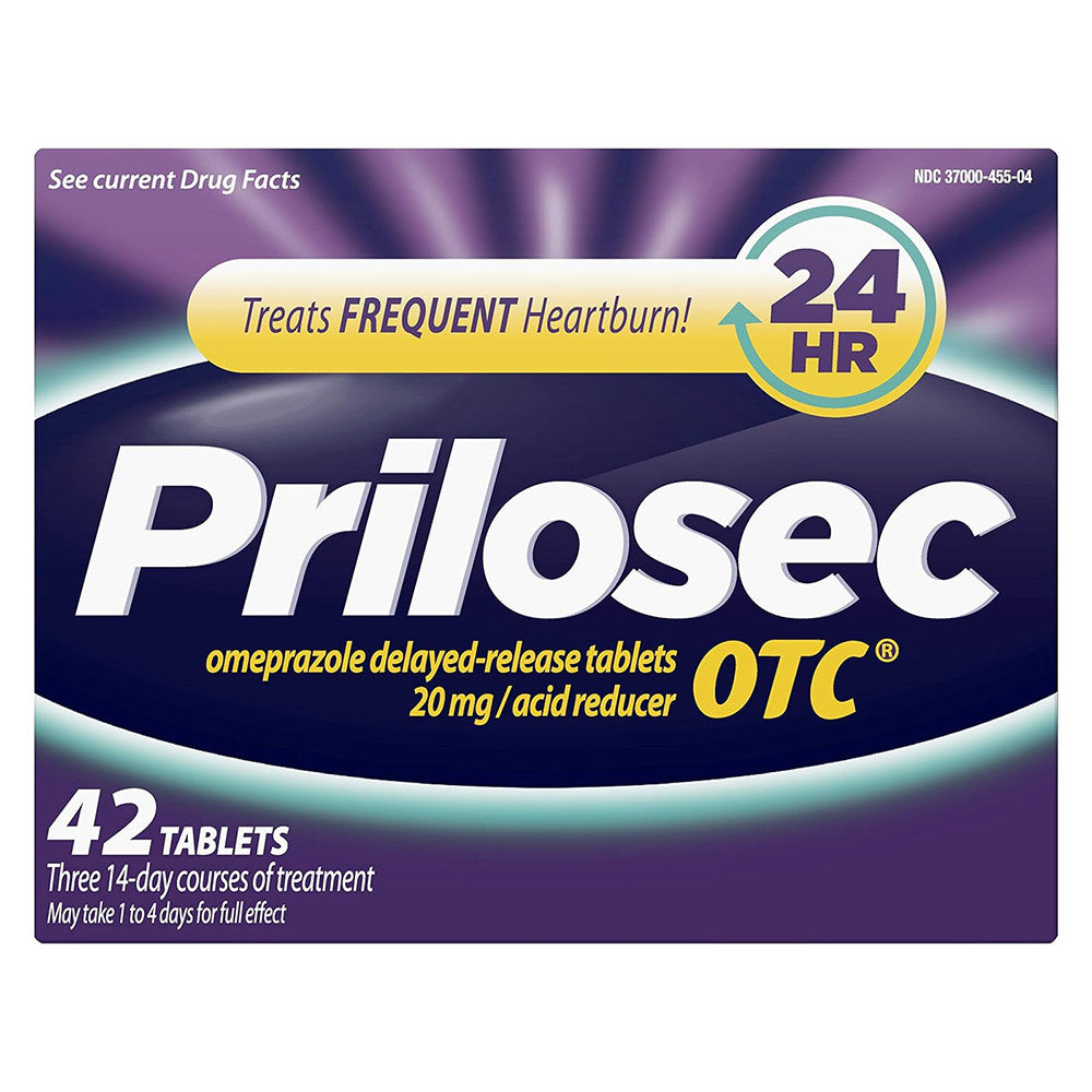 Prilosec 20 Mg Acid Reducer Otc 14 Days Course Tablets, 42 Ea