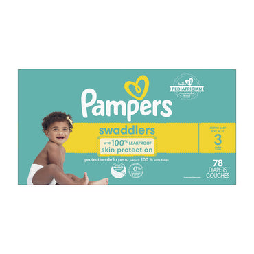 Pampers Swaddlers Active Baby Diapers Size 3, 78 Ea