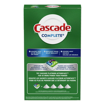 Cascade Complete Powder Dishwasher Detergent, Fresh Scent, 60 Oz