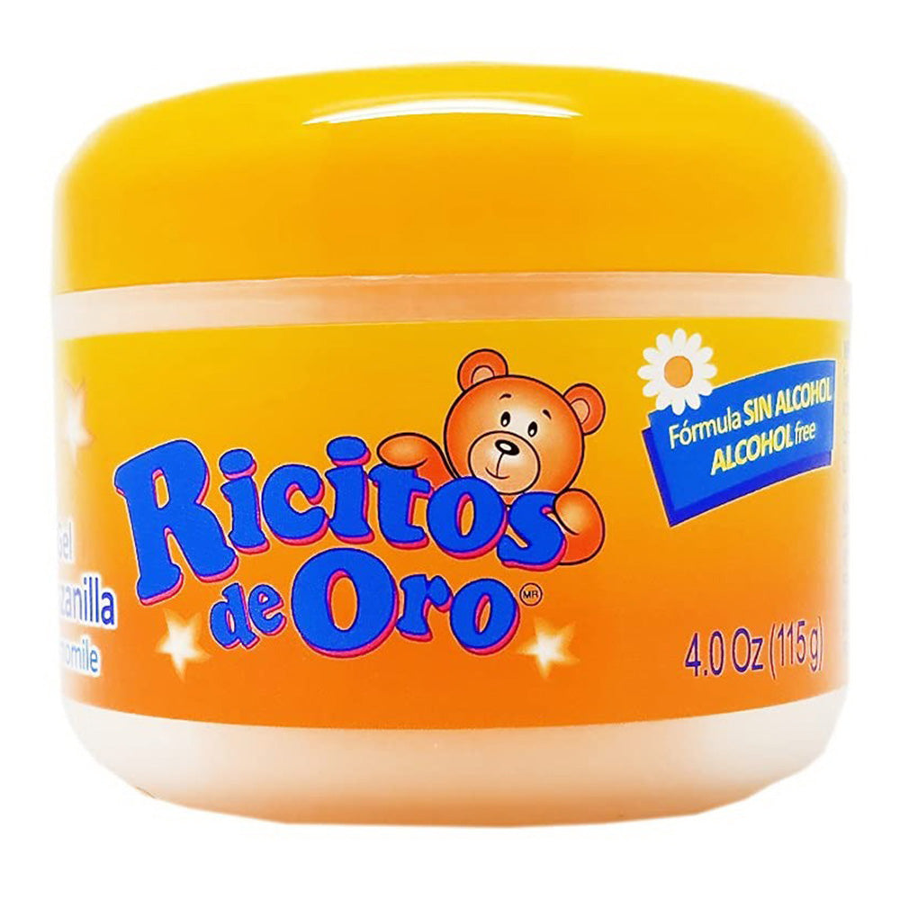 Ricitos De Oro Baby Hair Styling Gel Jar with Chamomile and Alcohol Free 4Oz (115g)
