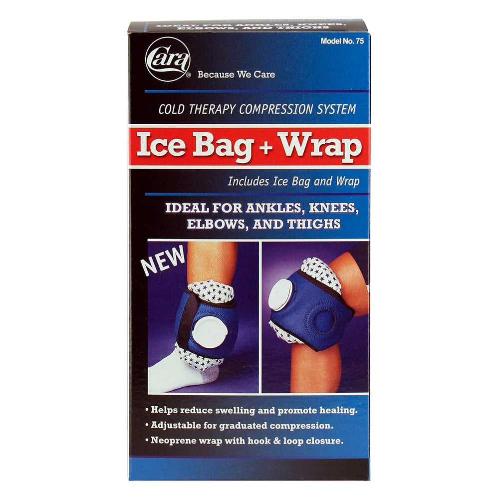 Cara No 75 Compression Ice Bag with Wrap Strap for Cold Therapy to Reduce Pain and Swelling 1Ea