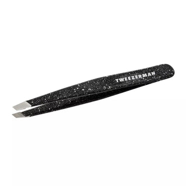 Tweezerman Stainless Steel Slant Tweezer, Black, 1 Ea