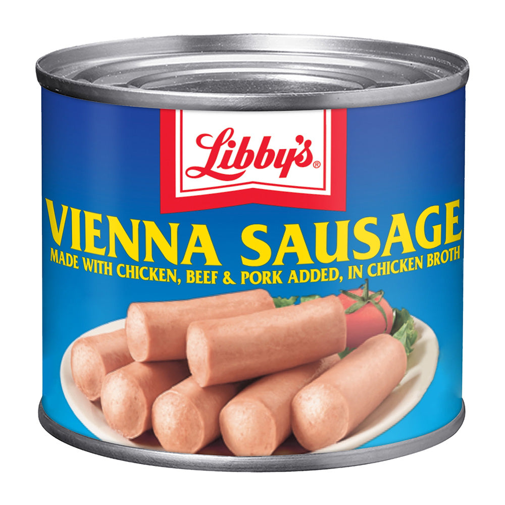 Libbys Vienna Sausage in Chicken Broth for Quick Protein Snack and Easy Meals 4.6Oz (130g)