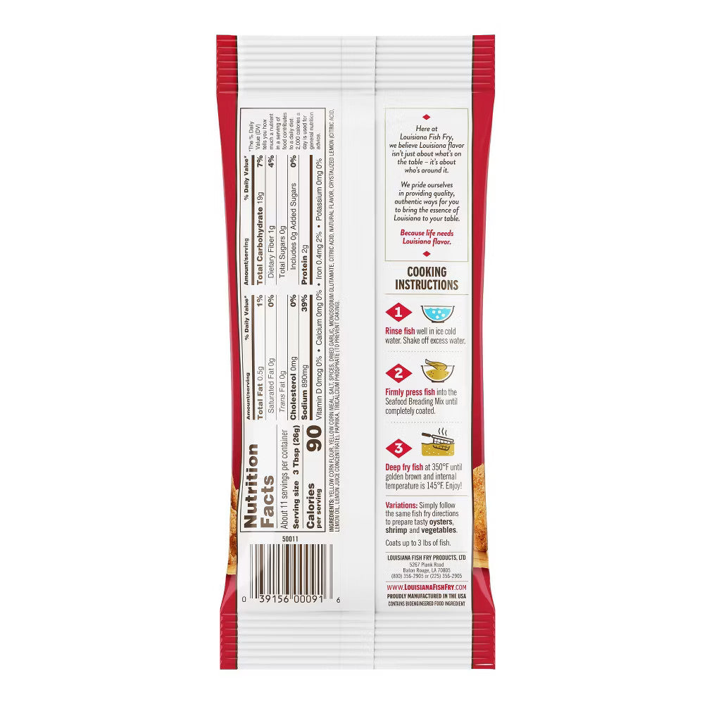 Louisiana Cajun Fish Fry Seasoning Mix, 10 Oz