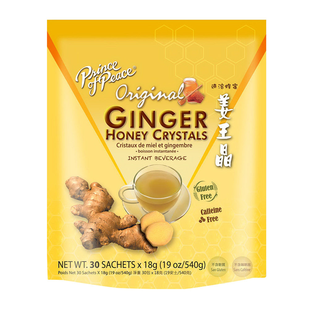 Prince Of Peace Instant Ginger Honey Crystal Packets, 30 Ea