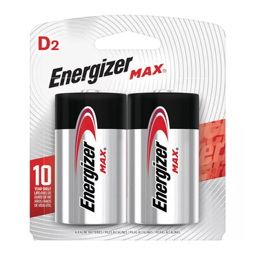 Energizer Max D Alkaline Batteries D, 2 Ea