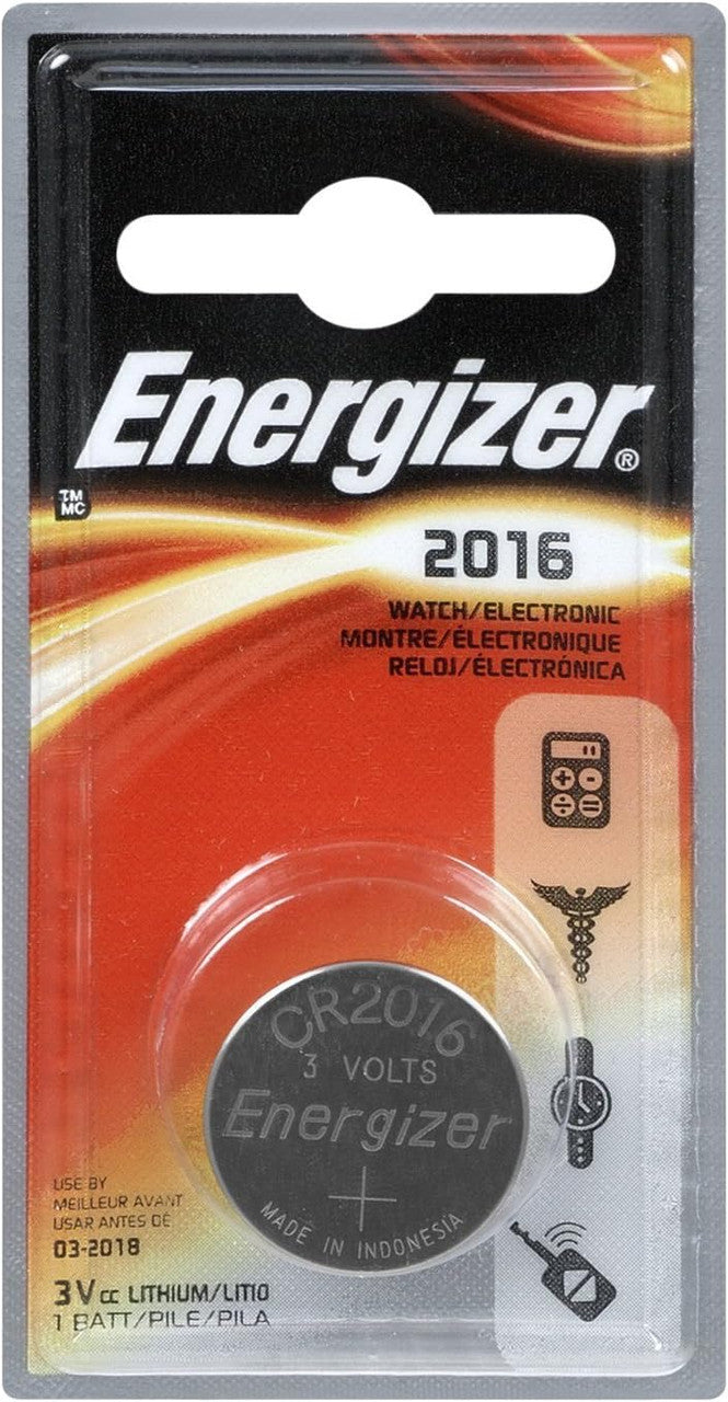 Eveready Energizer Watch Batteries Ecr2016Bp, 3 V, 6 Ea