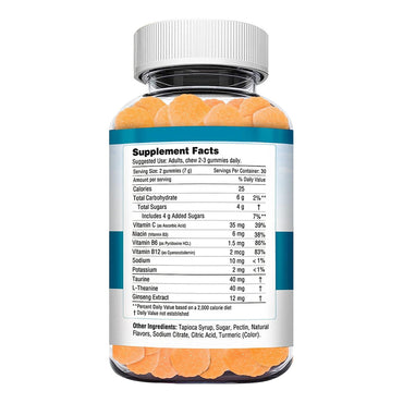 Herbion Naturals Taurine Gummies, Helps Mental Clarity, Natural Peach Flavor, 60 Ea