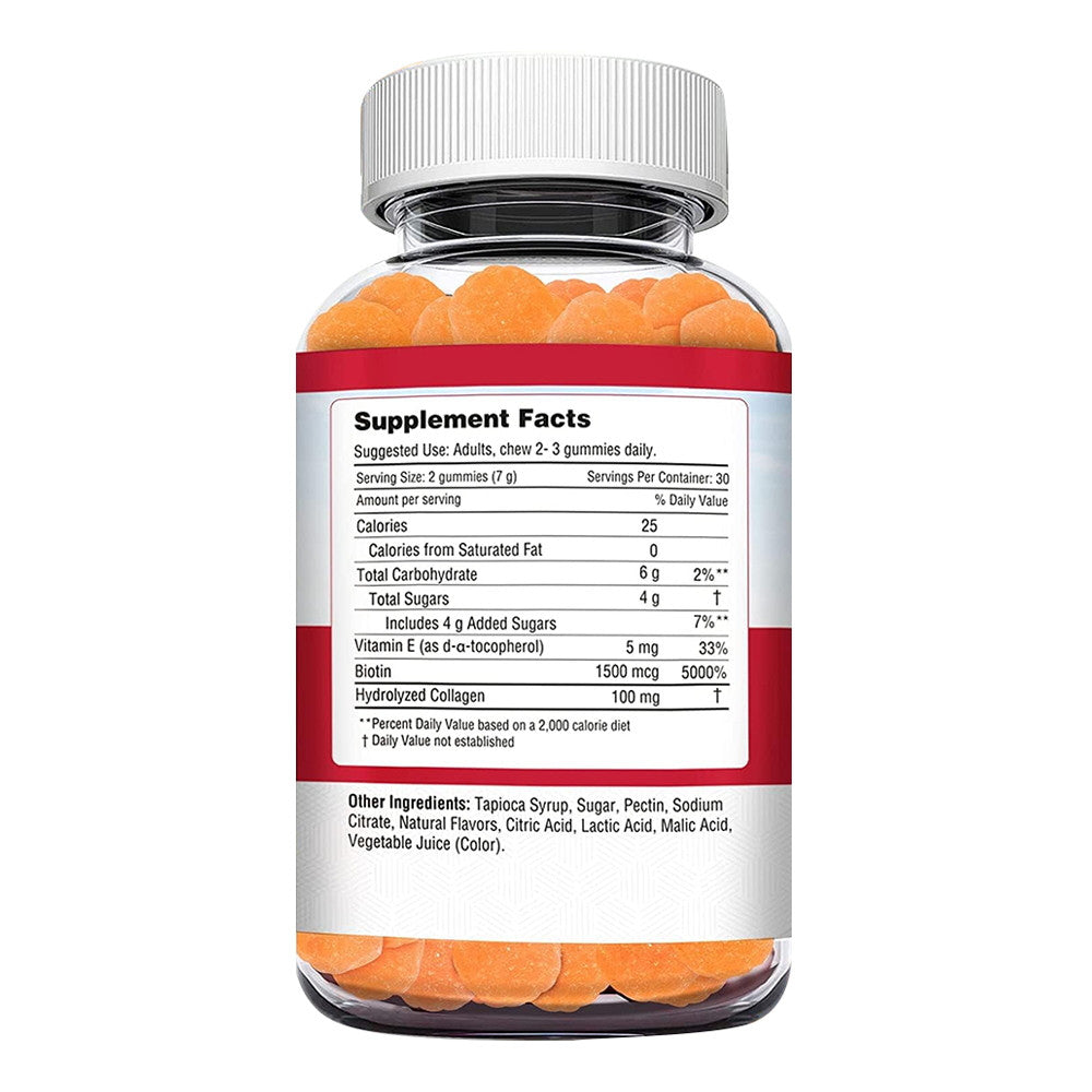 Herbion Naturals Collagen Gummies, Helps Healthy Skin, Hair, and Nails, Natural Strawberry Flavor, 60 Ea