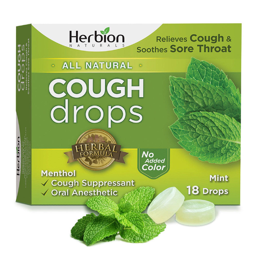 Herbion Naturals Cough Drops, Mint - 18 Drops