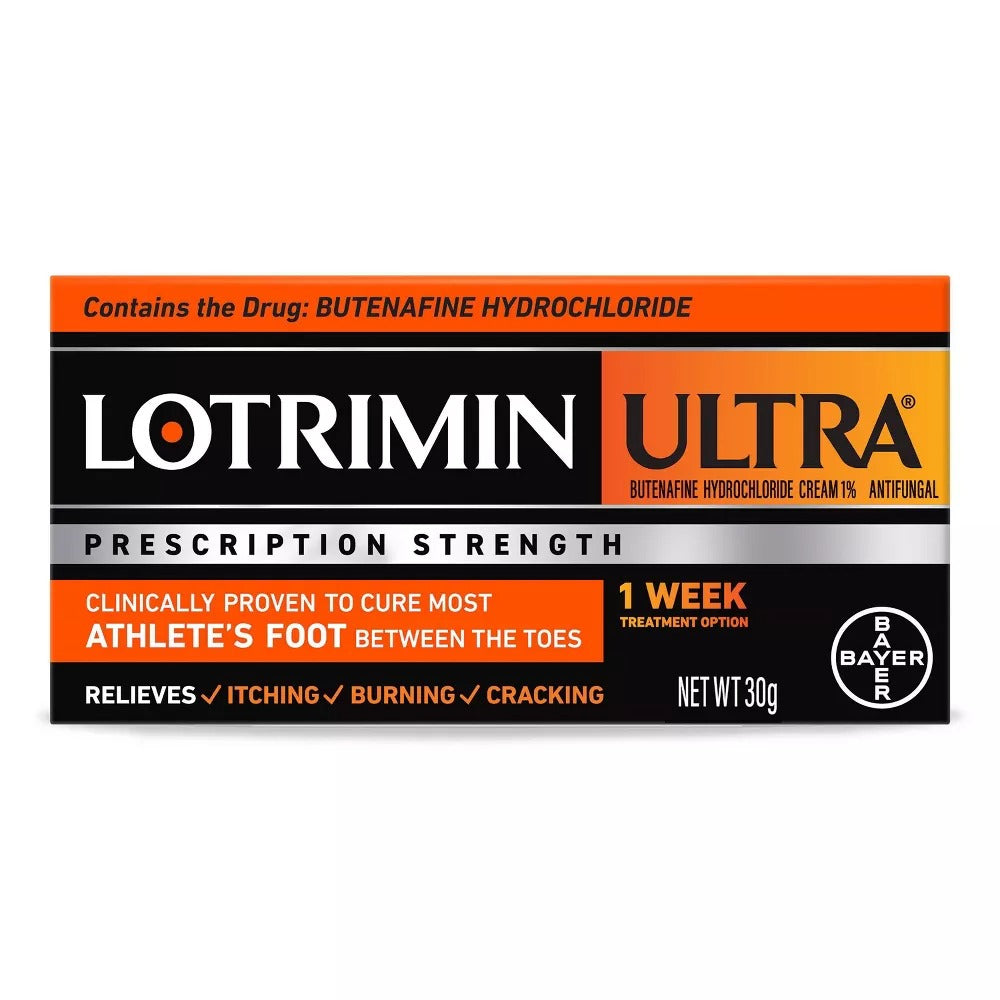 Lotrimin Ultra Athletes Foot Treatment Antifungal Cream 1.1Oz (30g)
