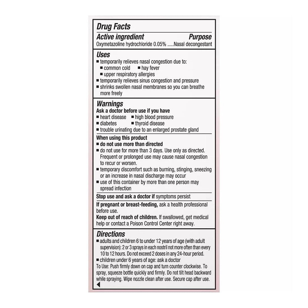 Afrin Original Maximum Strength Nasal Congestion Relief Spray, 0.5 Oz