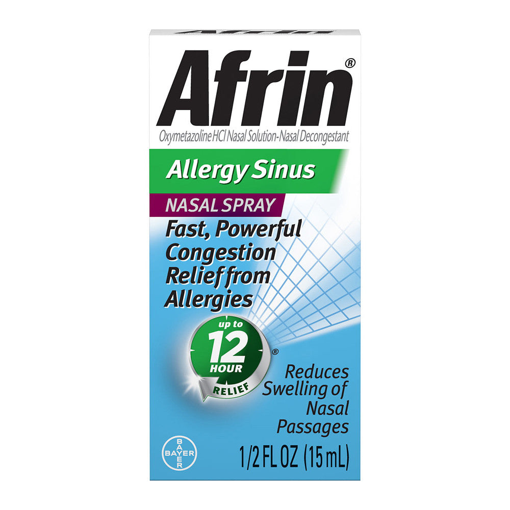 Afrin Nasal Spray 12 Hour Relief, Allergy Sinus, 0.5 Oz