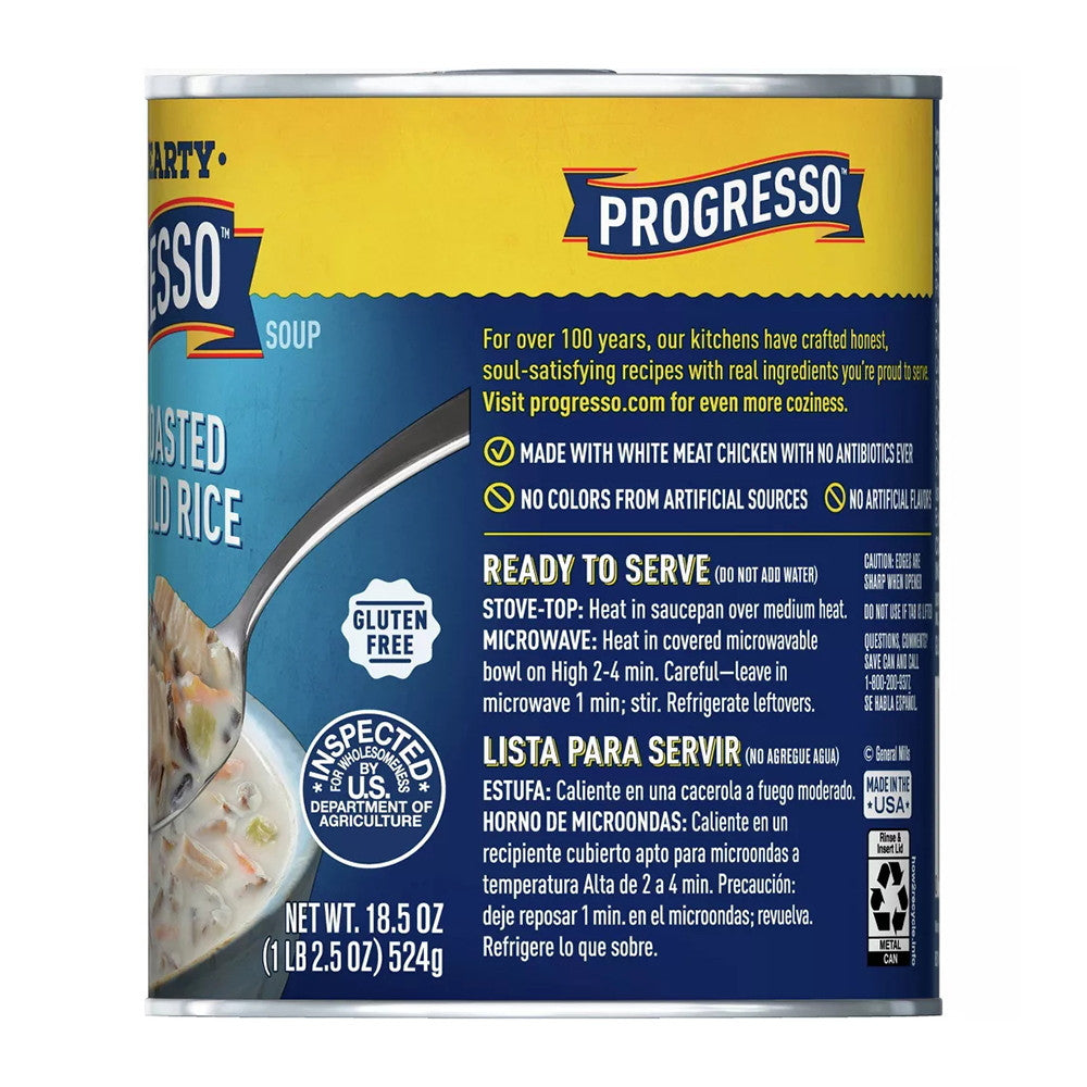 Progresso Rich and Hearty, Creamy Roasted Chicken Wild Rice Soup, 18.5 Oz