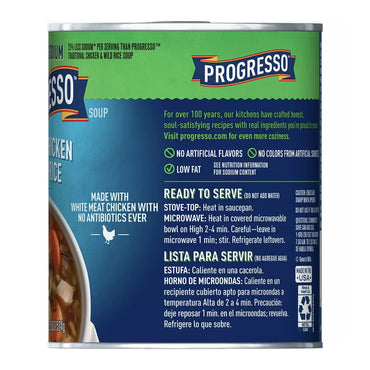 Progresso Reduced Sodium, Chicken and Wild Rice Soup, 18.5 Oz
