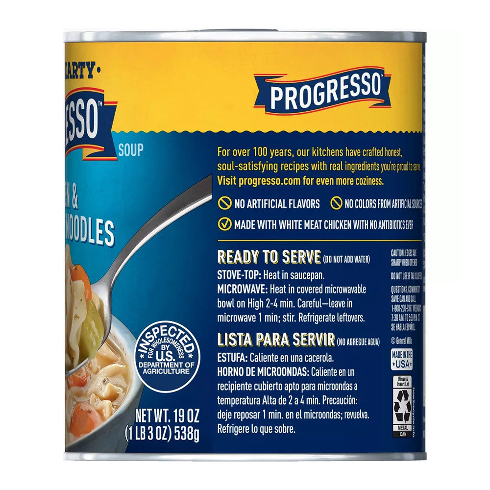 Progresso Rich And Hearty Chicken And Homestyle Noodle Soup, 19 Oz