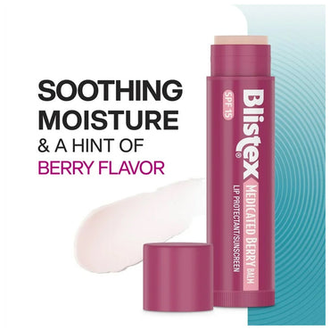 Blistex Medicated Berry Lip Balm Spf 15, 1 Ea, 0.15 Oz