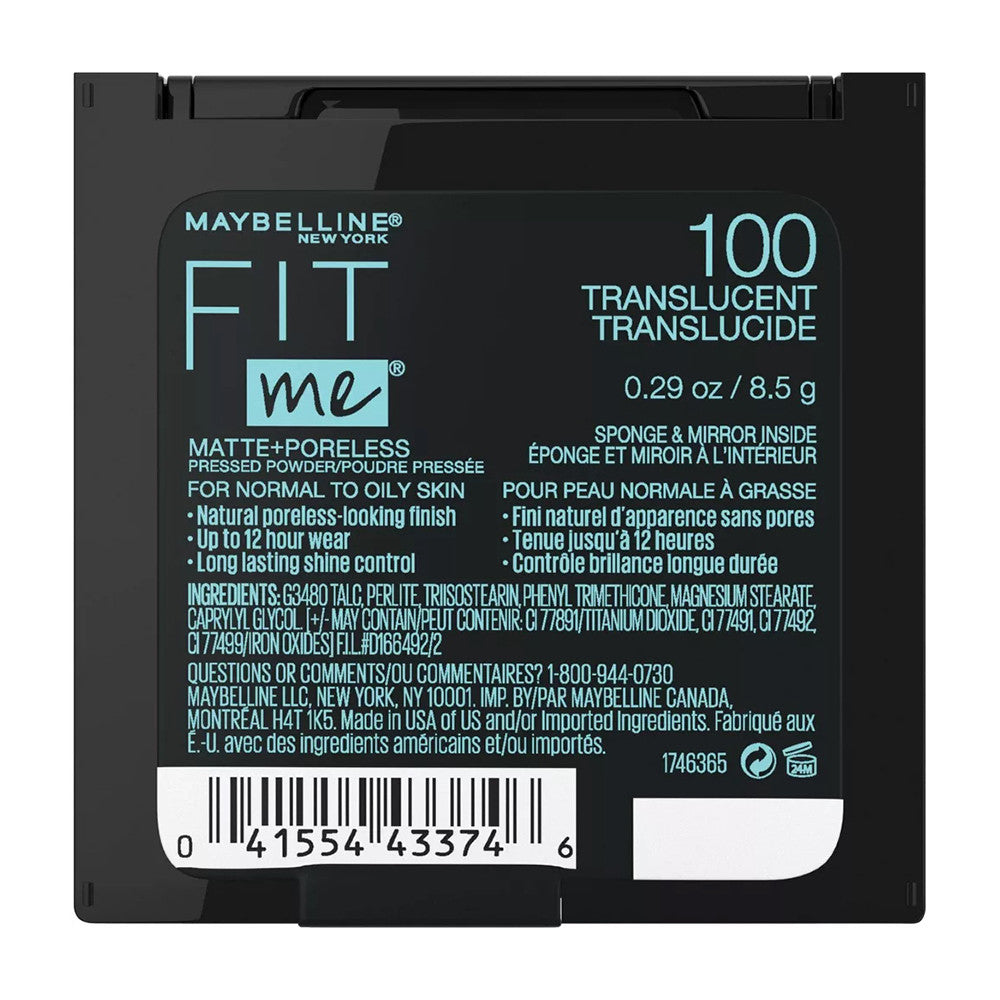 Maybelline Fit Me Matte And Poreless Pressed Face Powder, 0.29 Oz