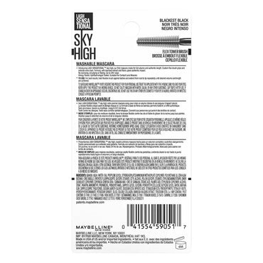 Maybelline Lash Sensational Sky High Lengthening Mascara, 800 Washable Blackest Black, 0.2 Oz