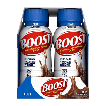 Boost Plus Rich Chocolate Nutritional Drink, 8 Oz, 6 Ea
