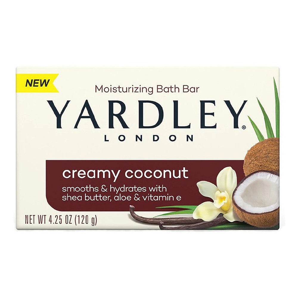Yardley London Creamy Coconut Moisturizing Bath Bar, 4.25 Oz