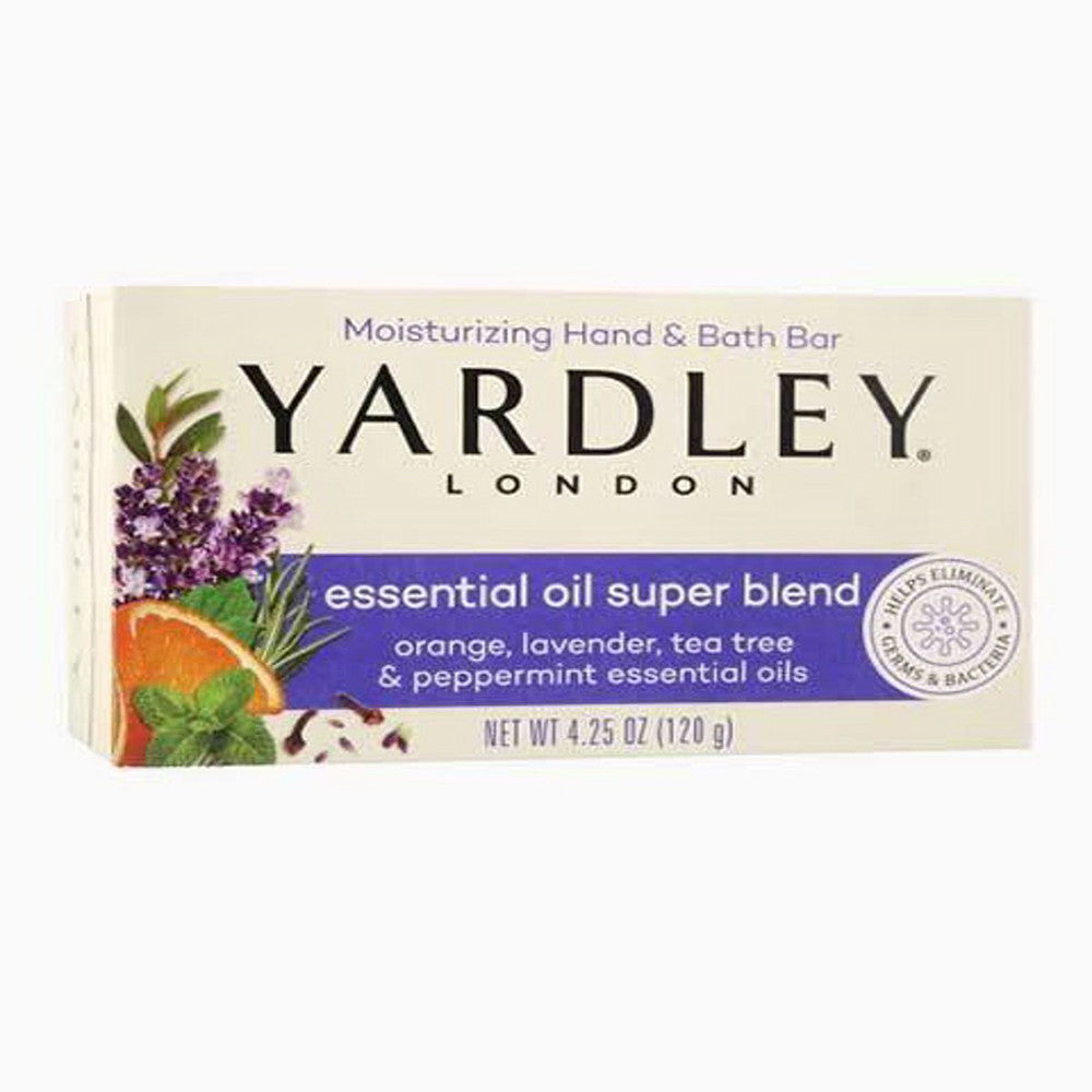 Yardley London Moisturizing Bath Bar, Essential Oil Super Blend, 4.25 Oz