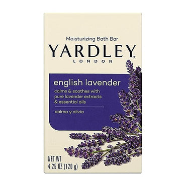Yardley London Moisturizing Bar Soap, English Lavender, 4.25 Oz, 4 Pack